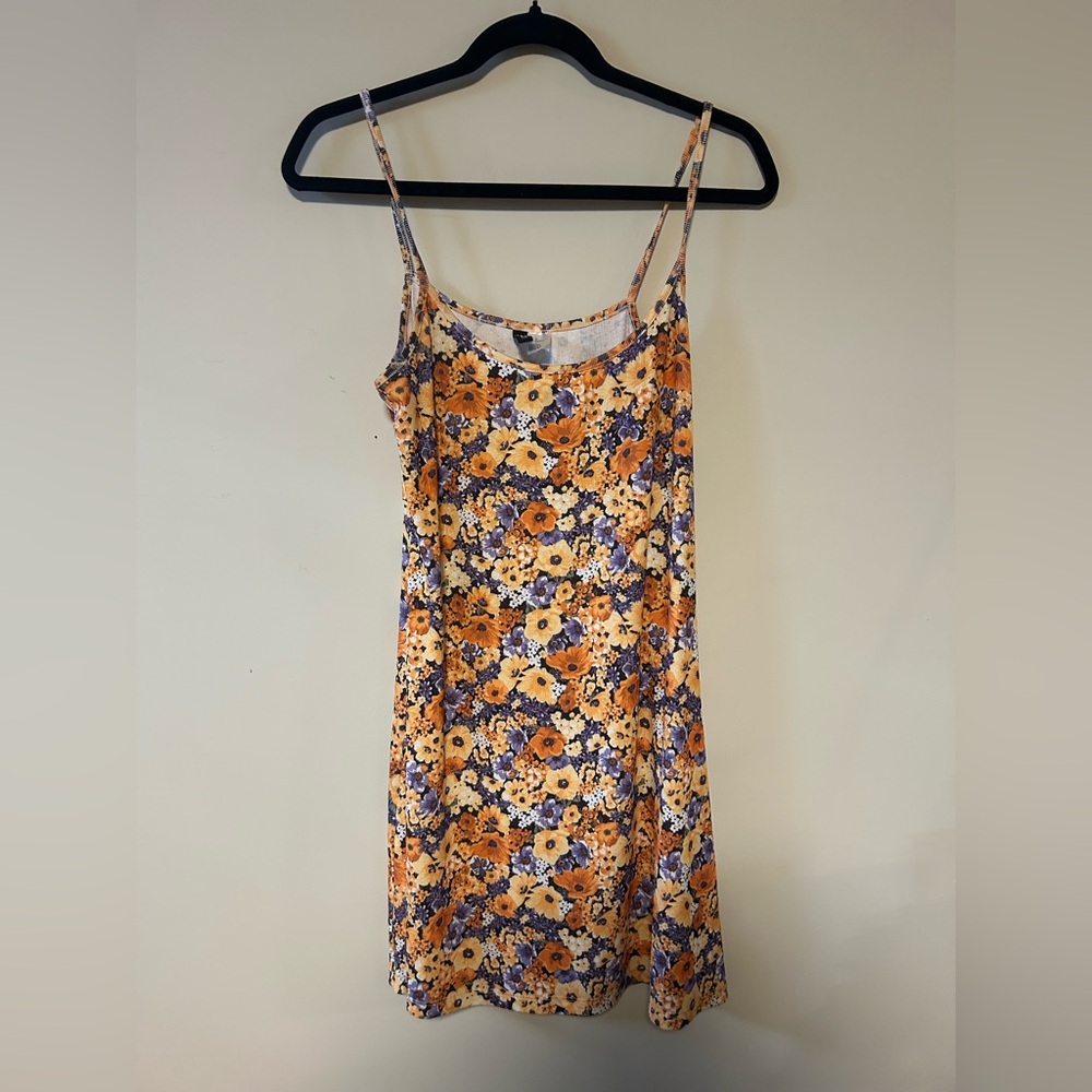 H&M Floral Mini Dress - Orange and Purple
